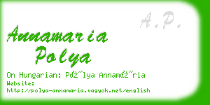 annamaria polya business card