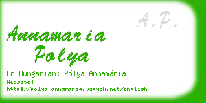 annamaria polya business card
